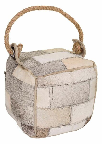 Doorstop Alexandra House Living Leather 20 x 20 x 20 cm White