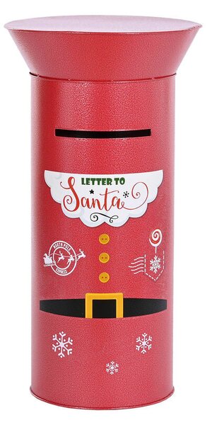 Christmas bauble DKD Home Decor Letterbox White Black Red Green Metal 41,5 x 41,5 x 78 cm