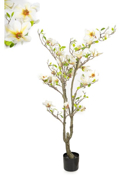 Decorative Flowers Romimex White Magnolia 70 x 150 x 60 cm