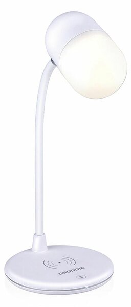 LED lamp with Speaker and Wireless Charger Grundig White 10 W 50 lm Ø 12 x 26 cm Plastic 3-in-1