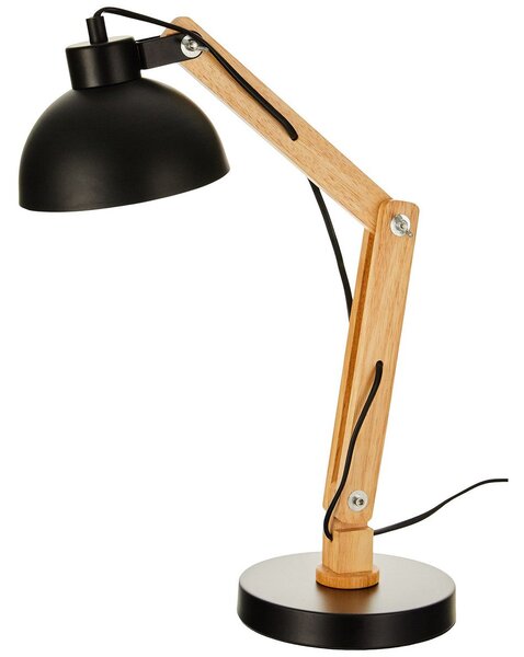 Flexo/Desk lamp EDM Black Wood Metal 60 W E27 Ø 16 x 53 cm