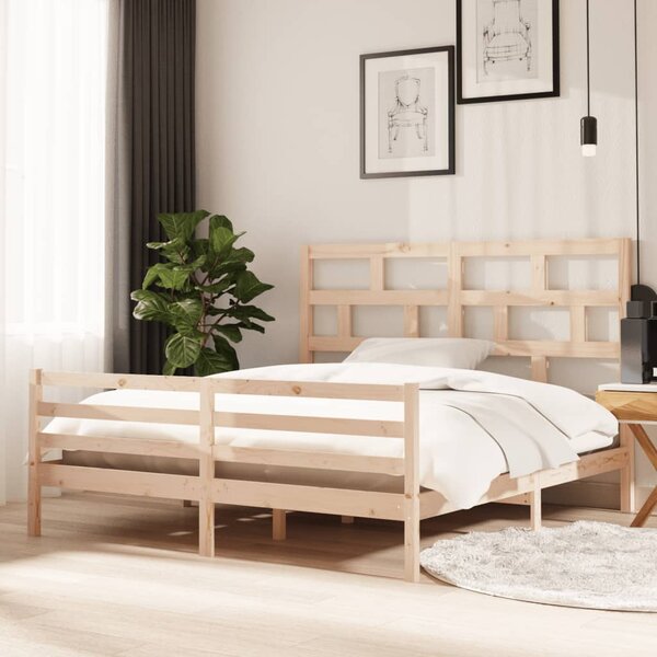 Bed Frame Solid Wood 180x200 cm Super King Size