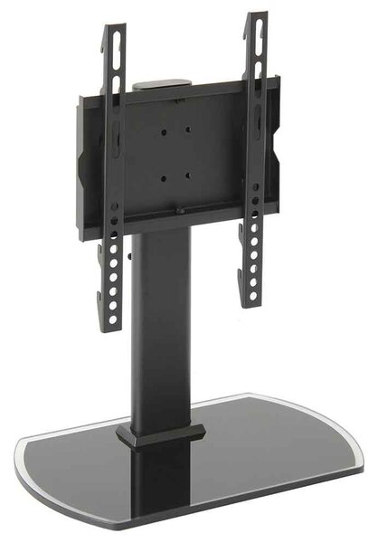 Perth 43'' Universal Swivel Table Top Glass Base TV Stand - Black
