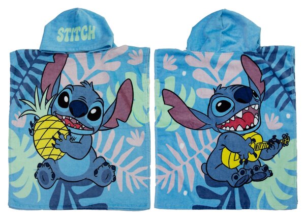 Lilo and Stitch Cotton Towel Poncho Blue