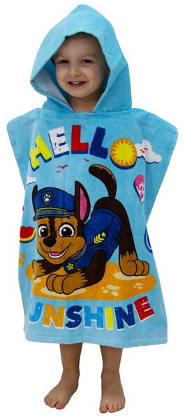 Paw Patrol Cotton Towel Poncho Blue