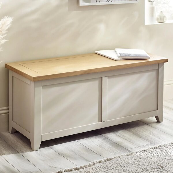 Raisie Wooden Storage Box - Cream Oak