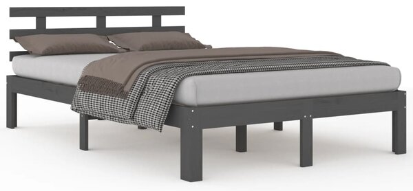 Bed Frame without Mattress Grey 135x190cm Double