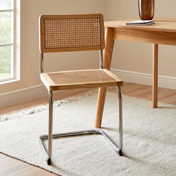 Naya Cane Canteliver Dining Chair Beige