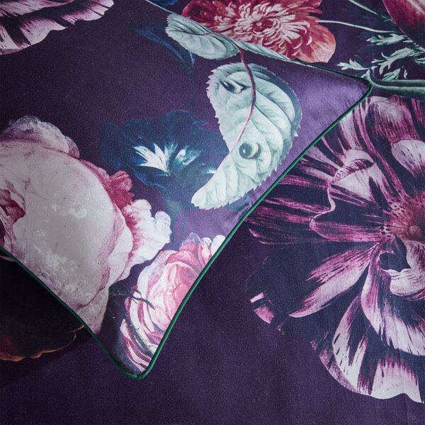 Paoletti Cordelia 100% Cotton Housewife Pillowcase Pair Purple