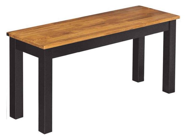Chollerford Wooden Dining Bench - Oak And Black