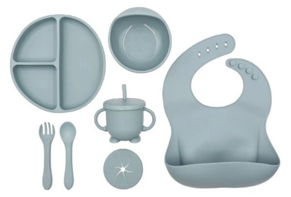 BLW Essentials Silicone Feeding Set - Dusky Blue