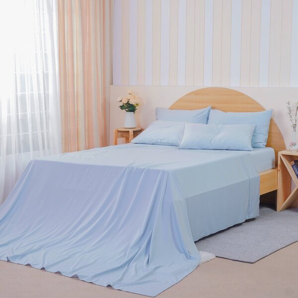 Ackly Bamboo - Sky Flat Sheet, King