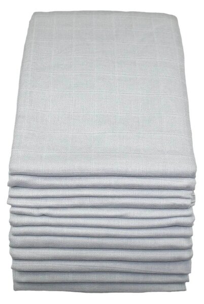 MuslinZ 12 Pack Muslin Squares 70x70cm - Grey