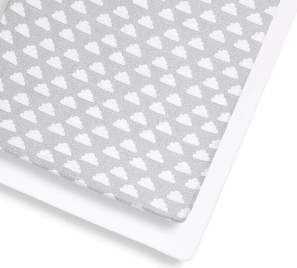 Snüz Cot & Cot Bed 2 Pack Fitted Sheet - Cloud