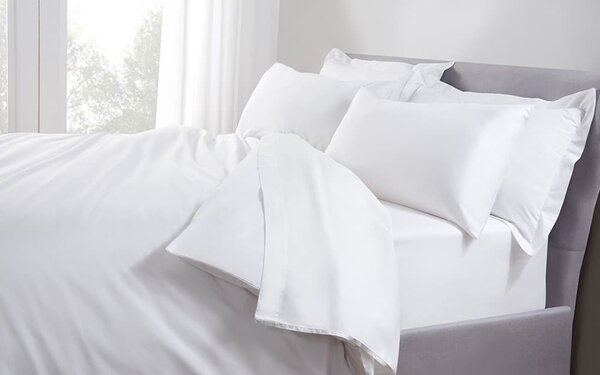 Five Star Hotel Concept Percale Duvet Cover, Double, White