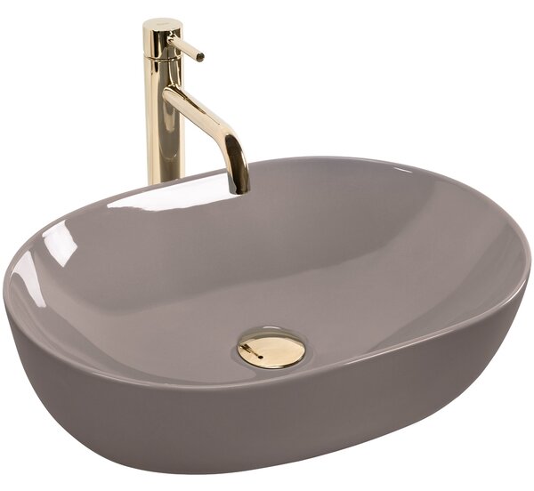 Countertop washbasin Rea Lisa Beige Shiny