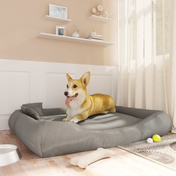 Dog Cushion with Pillows Grey 135x110x23 cm Oxford Fabric