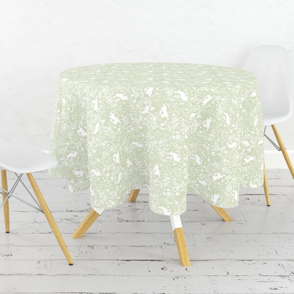 Forest Life Circular Acrylic Coated Tablecloth Forest Life Green