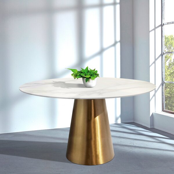 Orbit 4 Seater Dining Table Gold