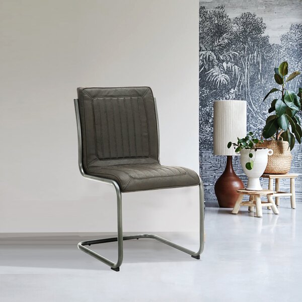 Indus Valley Set of 2 Zara Dining Chairs Grey