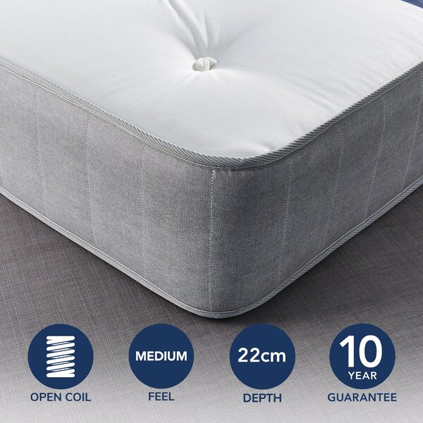 Fogarty Just Right Extra Comfort Open Coil Mattress White