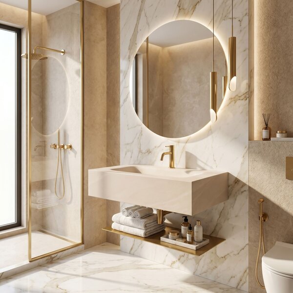 Wall-hung washbasin REA Apollo Gran Cloud Sky 70