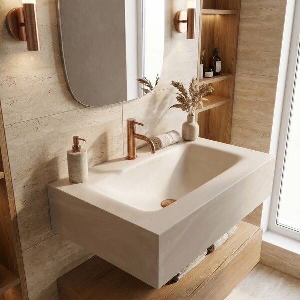Wall-hung washbasin REA Apollo Gran Cloud Sky 70