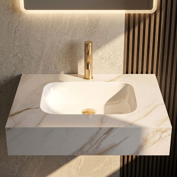 Wall-hung washbasin REA Aresa Grey Gold 70