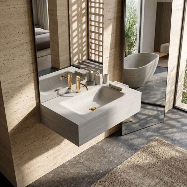 Wall-hung washbasin REA Apollo Muralto Roma 80