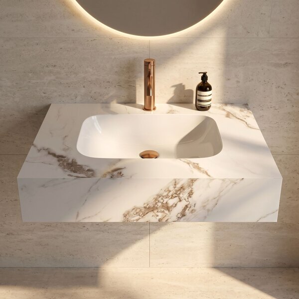 Wall-hung washbasin REA Aresa Cold Jade 70