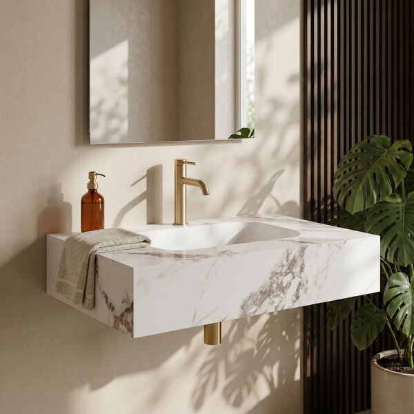 Wall-hung washbasin REA Aresa Cold Jade 70