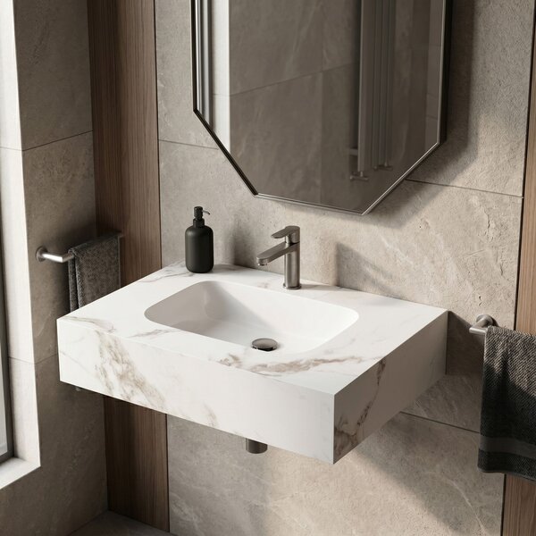 Wall-hung washbasin REA Aresa Cold Jade 70