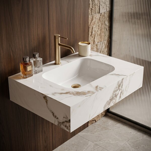Wall-hung washbasin REA Aresa Cold Jade 70