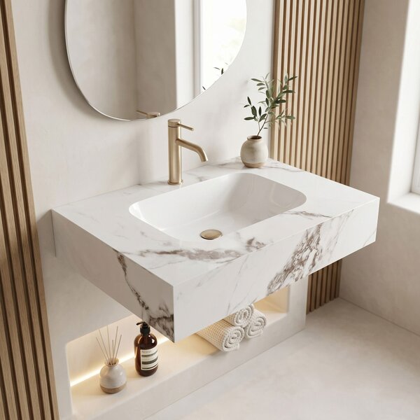 Wall-hung washbasin REA Aresa Cold Jade 70