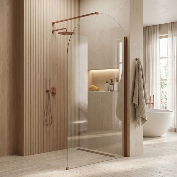 Shower screen Rea Heaven Brush Copper 100