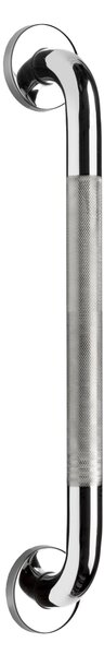 Stainless Steel Anti-Slip Grip 45cm Grab Bar Silver