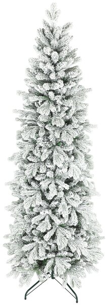 HOMCOM 7ft Flocked Artificial Christmas Tree