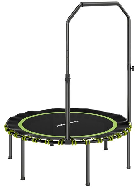 SPORTNOW 40" Foldable Fitness Trampoline Rebounder with Handle, Green