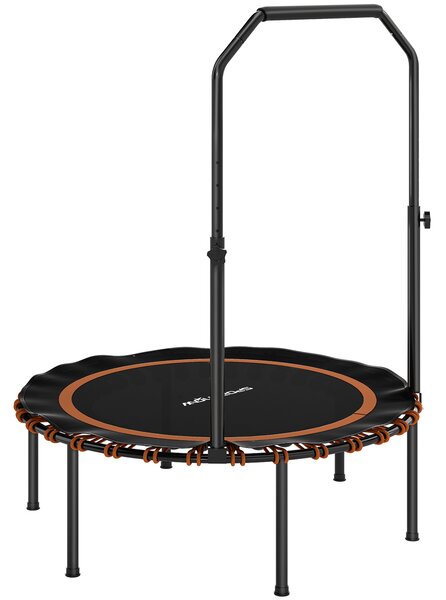 SPORTNOW 40" Foldable Fitness Trampoline Rebounder with Handle, Orange