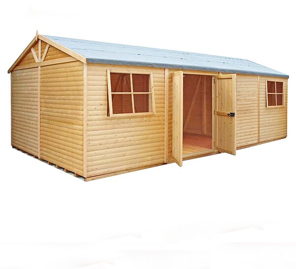 Shire 12x24ft Mammoth Double Door Garden Shed - Including Installation