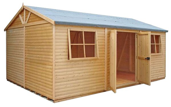 Shire 12x18ft Mammoth Double Door Garden Shed - Including Installation