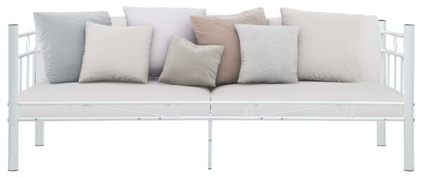 Daybed Frame without Mattress White Metal 90x200cm