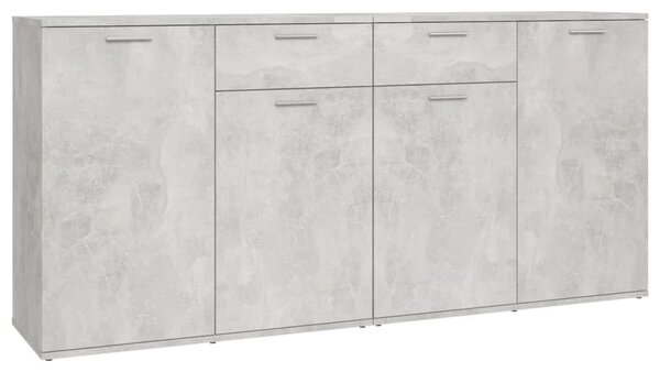 Sideboard Concrete Grey 160x36x75 cm Engineered Wood