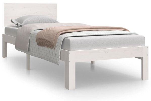 Bed Frame without Mattress White 75x190cm Small Single