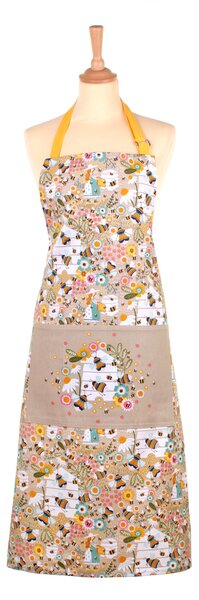Ulster Weavers Bee Keeper Apron White, Yellow and Pink