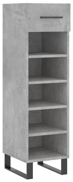 Shoe Cabinet Concrete Grey 30x35x105 cm Engineered Wood