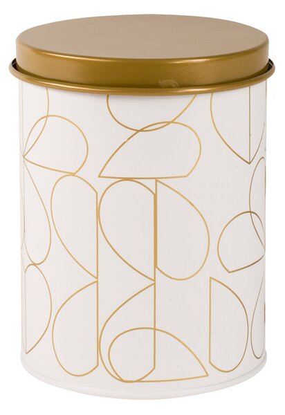 Beau and Elliot Oyster Storage Tin Off White and Gold