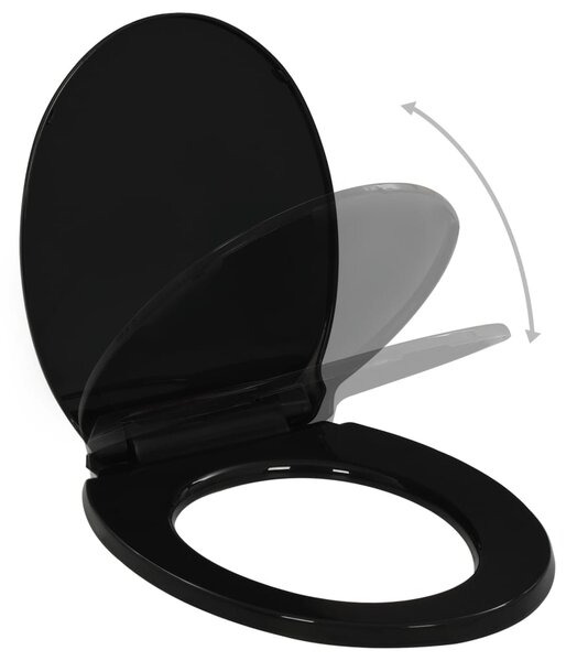 Soft-close Toilet Seat with Quick-release Design Black