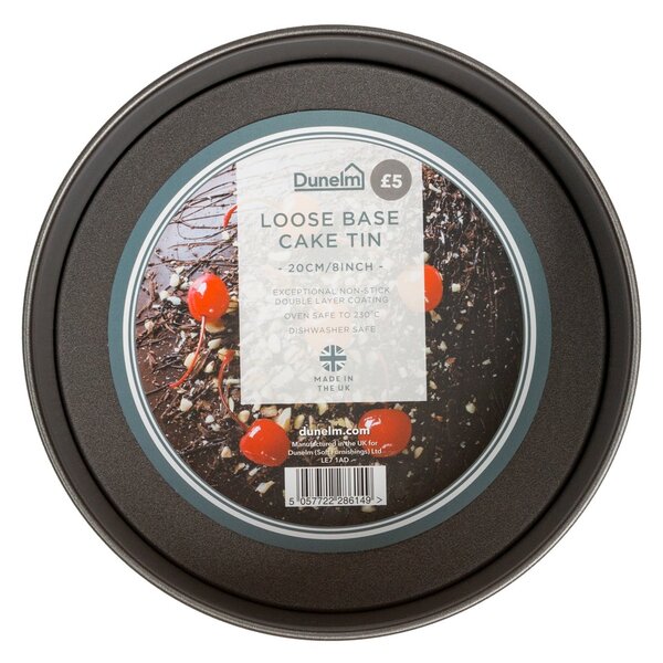 Dunelm 21cm Loose Base Cake Tin Silver