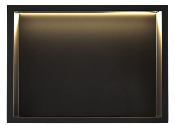Bathroom shelf LED 30x45 black